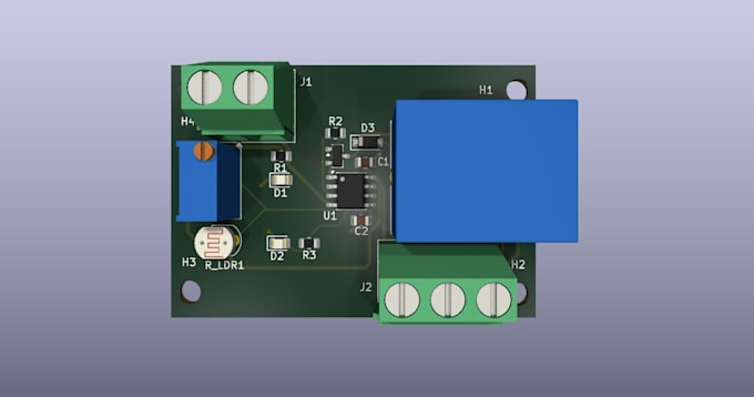 design professional 2 layer pcb layout in kicad