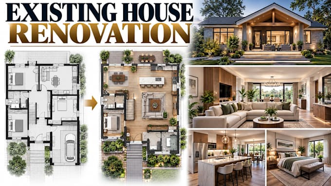 create existing house renovation plans with detailed 3d layouts