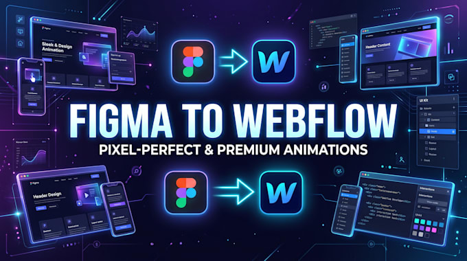 convert figma to webflow with clean layout and animations