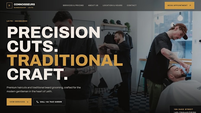 create a premium modern website design and development