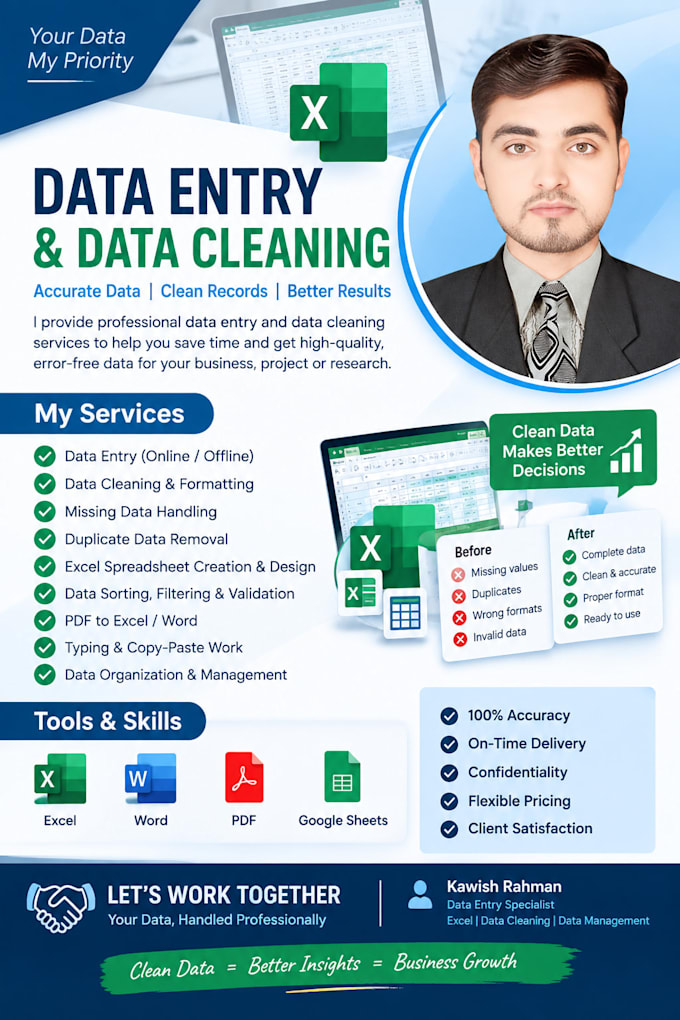 do data entry excel data cleaning