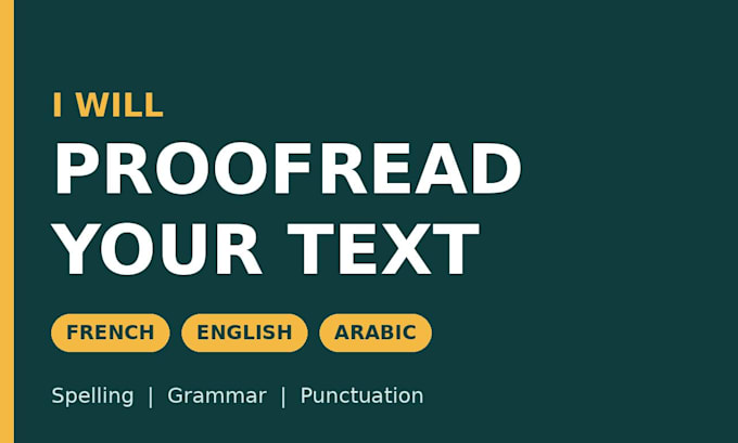 proofread and correct your french, english or arabic text