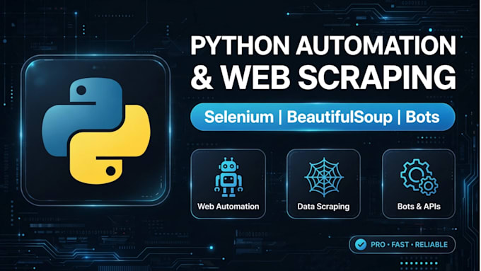 python automation, web scraping, python scripts and bug fixing