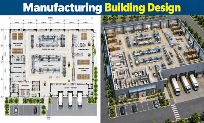design manufacturing building architecture factory layout construction drawings