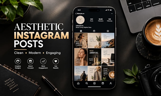 aesthetic instagram posts and social media content