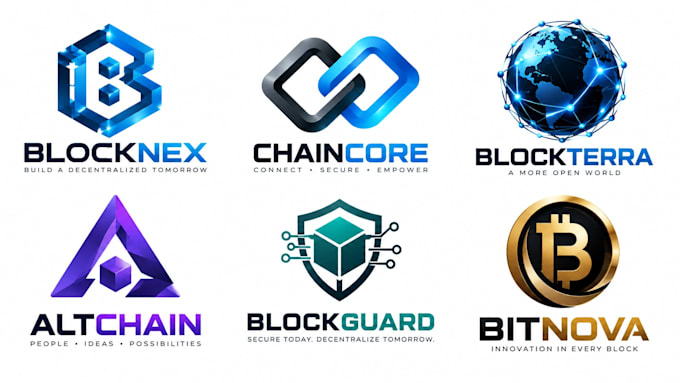 design a professional crypto, web3, fintech, digital technology blockchain logo