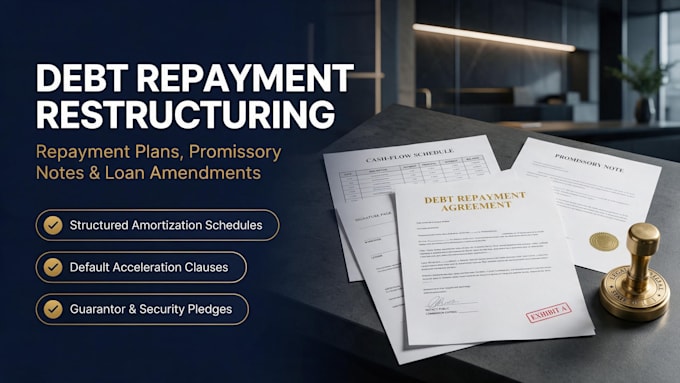 draft a binding debt repayment restructuring document and revised terms