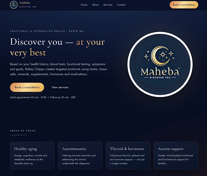create a portfolio style website to showcase your talent