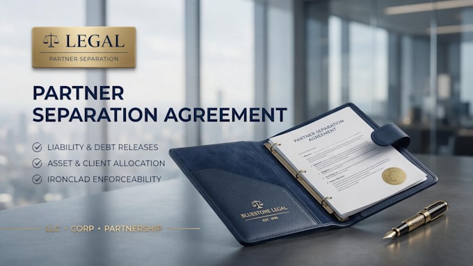 draft a legally binding business partner separation agreement