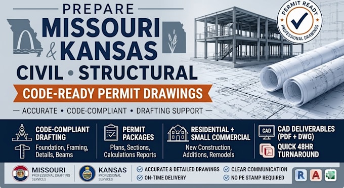 prepare structural design and permit drawing plans