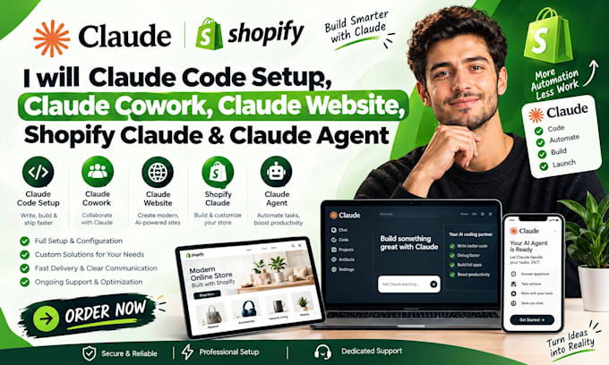 setup claude cowork claude code setup claude website shopify claude claude agent