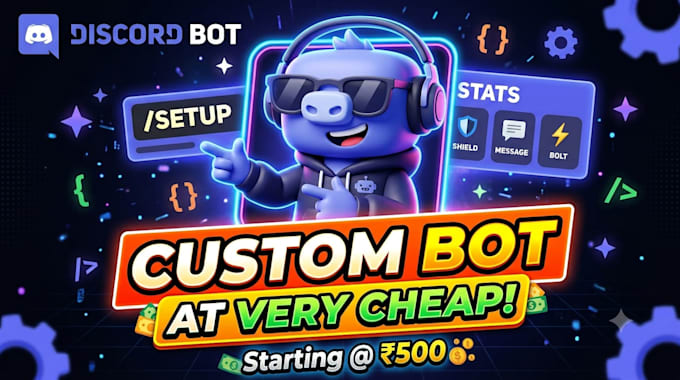 make a custom discord server setup with custom bot for you
