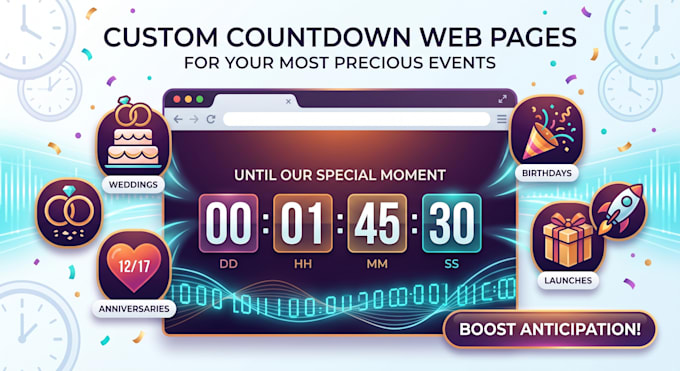 create a custom countdown timer website for your special event