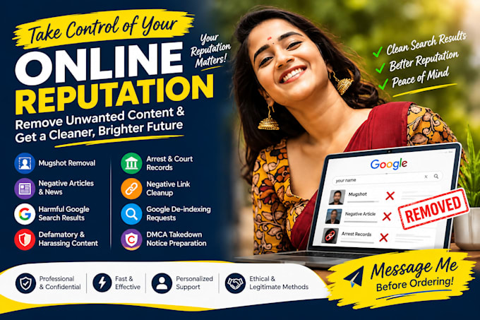 permanently remove mugshots defamatory articles cases news negative link google