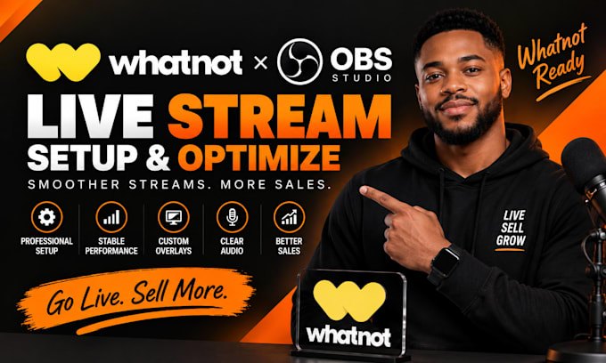 setup and optimize whatnot live stream using obs studio