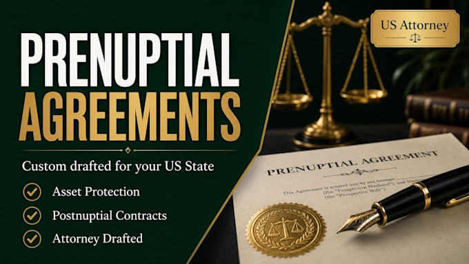 draft your US prenuptial or postnuptial agreement