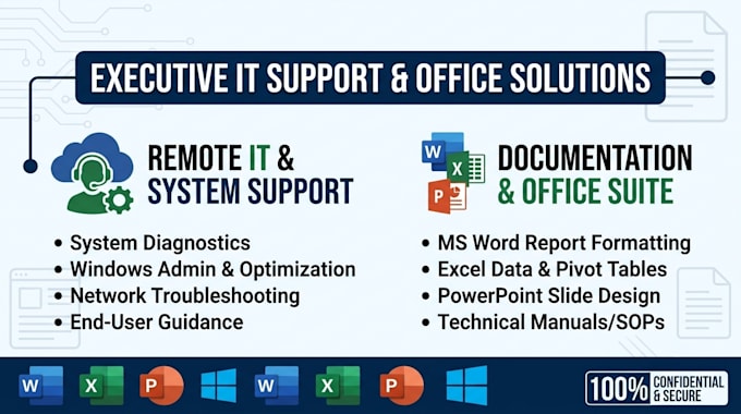 provide  IT support, technical documentation, and office tasks