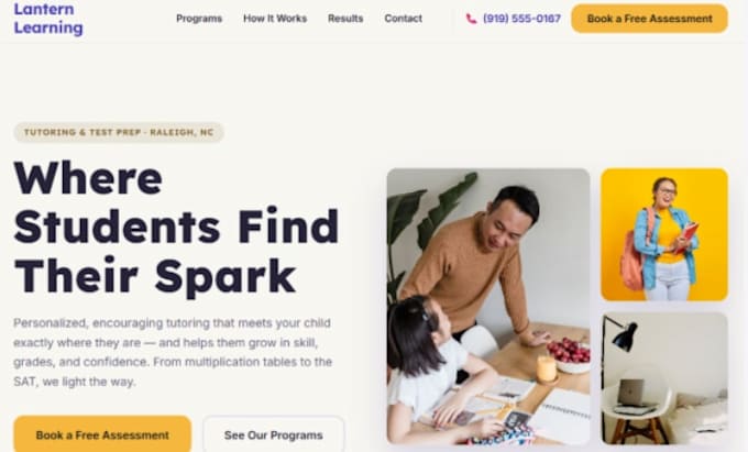 design squarespace exam prep tutor website test prep teacher education website