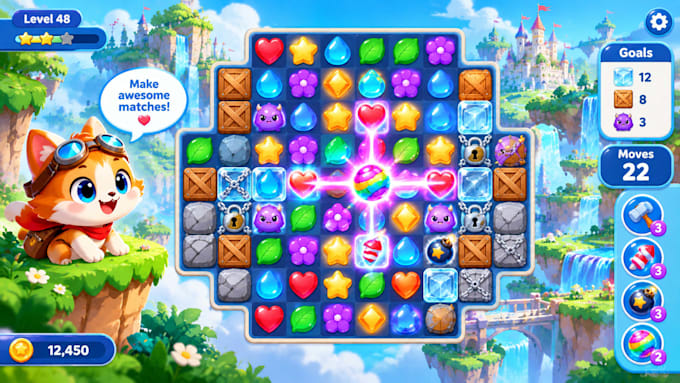 develop a fully polished 2d game for PC