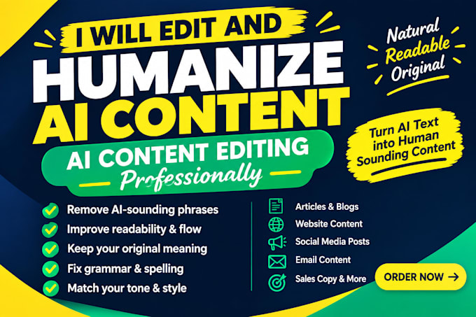 edit and humanize ai content, ai content editing professionally