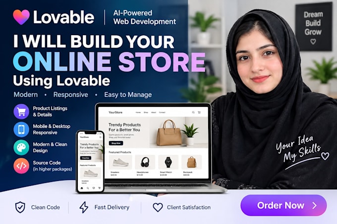 build a modern responsive online store using lovable