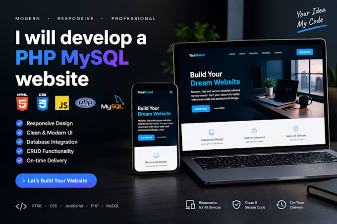 develop a PHP mysql website