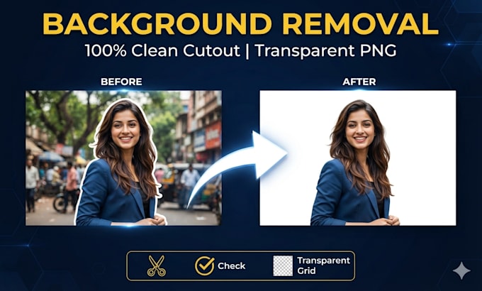 do professional background removal and photo editing HD