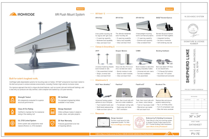 solar permit plan, pv layout, battery storage, electrical and structural drawing