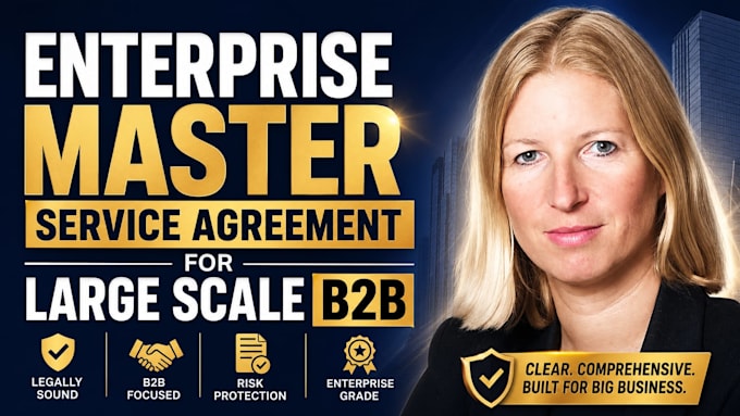 write an enterprise master service agreement for large scale b2b