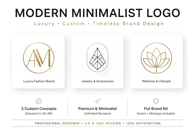 design modern minimalist luxury logo