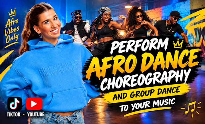 perform afro dance choreography and group dance to your tune