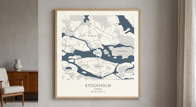 design custom wall art maps for your room or your work place