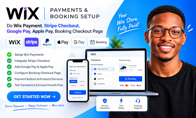 do wix payment, stripe checkout, google pay, apple pay, booking checkout page