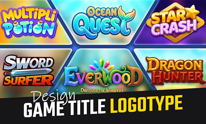 design game title logotype for your games