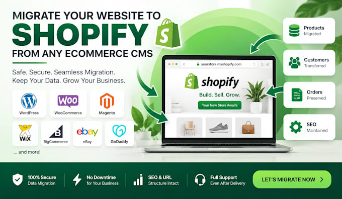 expertly migrate your website from any cms to shopify