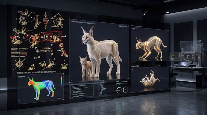 create 3d creature and monster animation in blender maya or 3ds max
