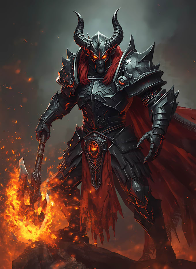 do custom dd character art design using ai illustration