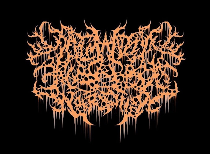 custom draw a goregrind metal logo