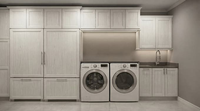 design laundry room cabinets in mozaik