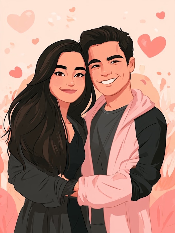 make couple portrait illustration