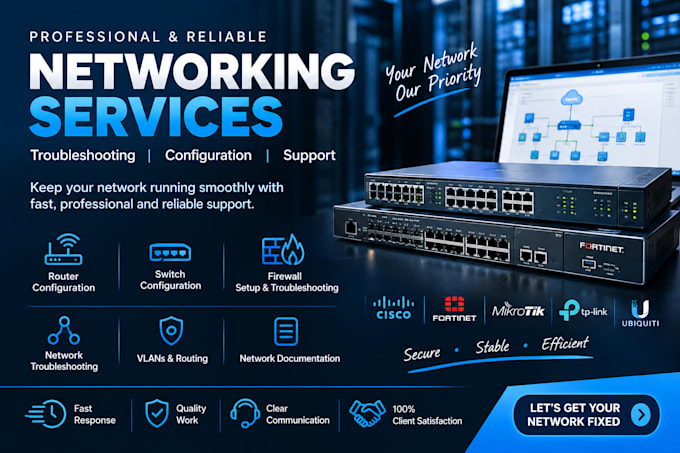 configure and troubleshoot your network, router, switch or firewall