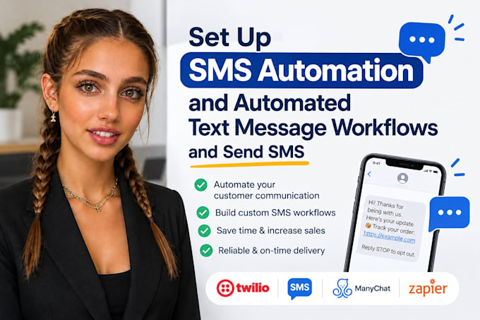 set up sms automation and automated text message workflows and send sms