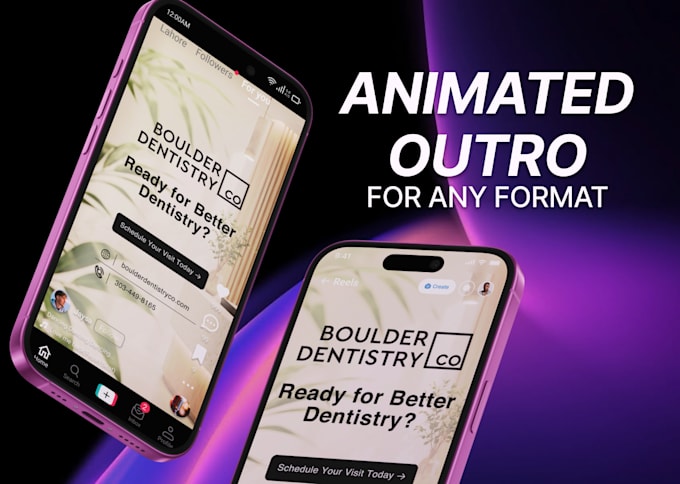 design a video outro for any format
