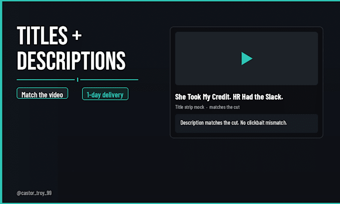 write youtube titles and descriptions that match your video