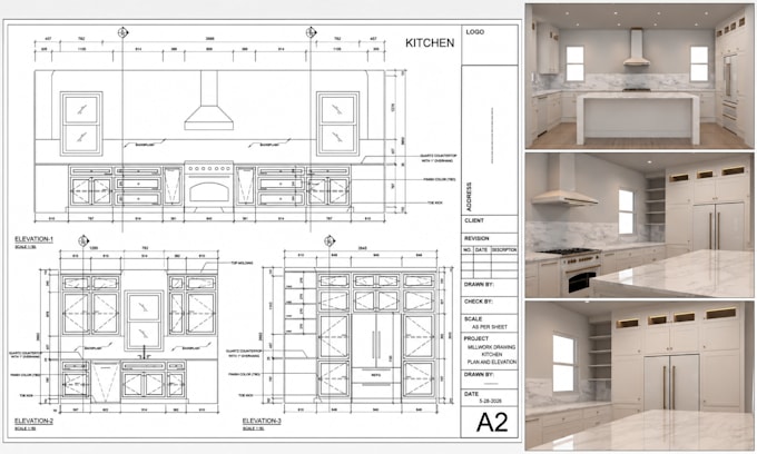 do 2d 3d millwork, furniture, casework, shop drawing and cabinet drafting