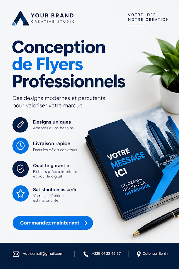 ferai une affiche publicitaire professionnelle