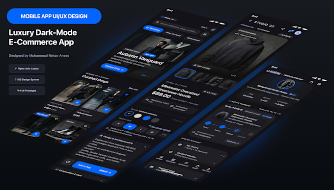 design modern mobile app UI UX in figma for ios and android