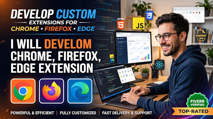develop a custom chrome, firefox or edge browser extension