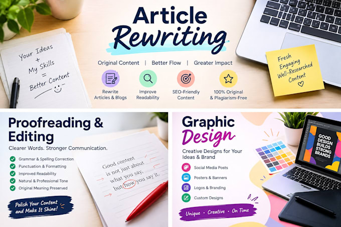 professionally rewrite your articles and blog posts