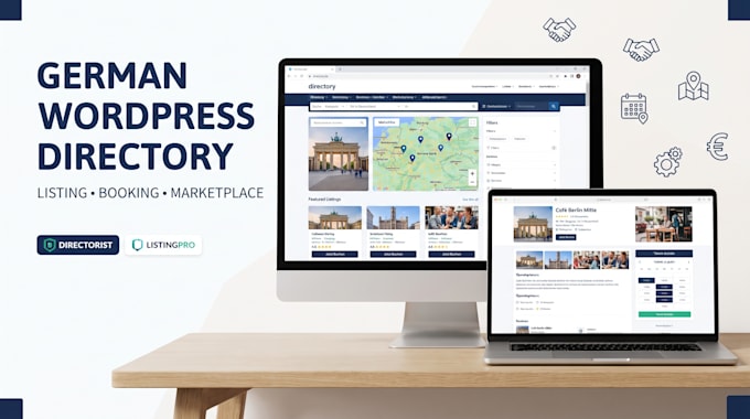 create german wordpress directory, wordpress listing website and booking website